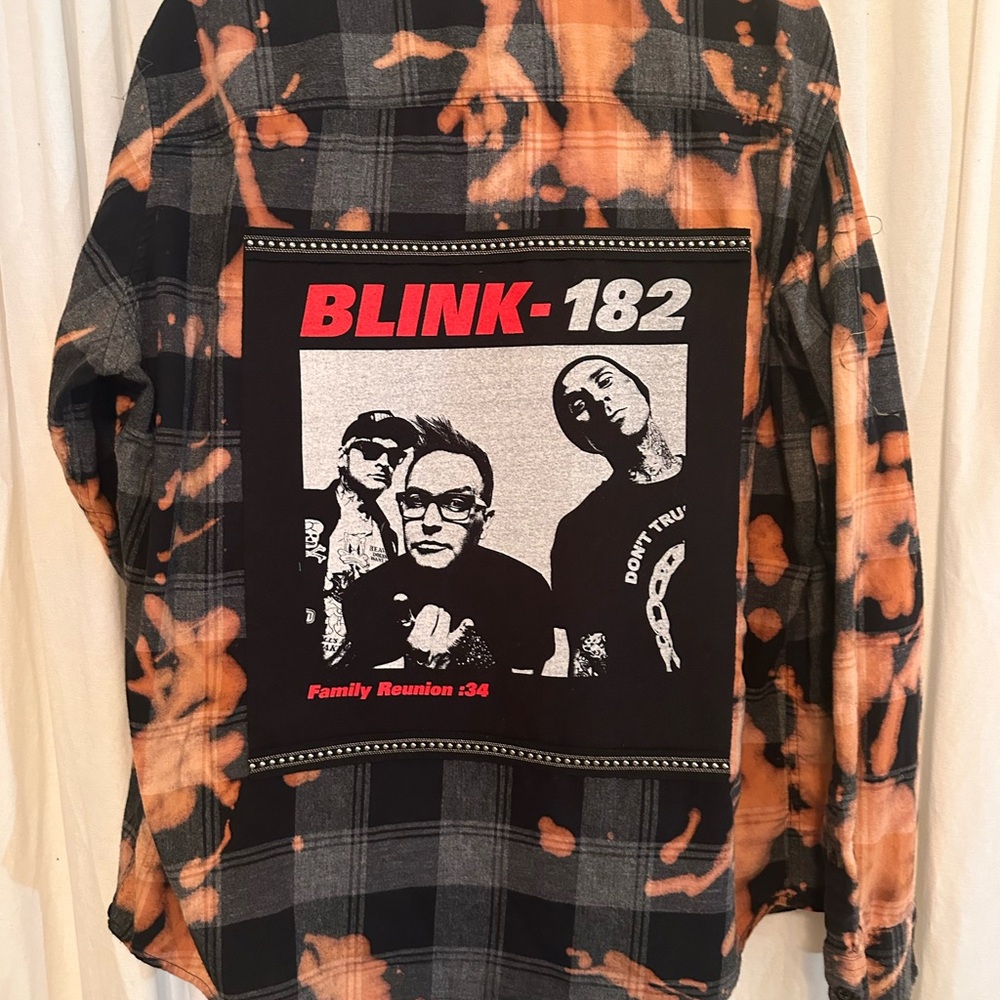 BLINK -182 Custom bleach flannel